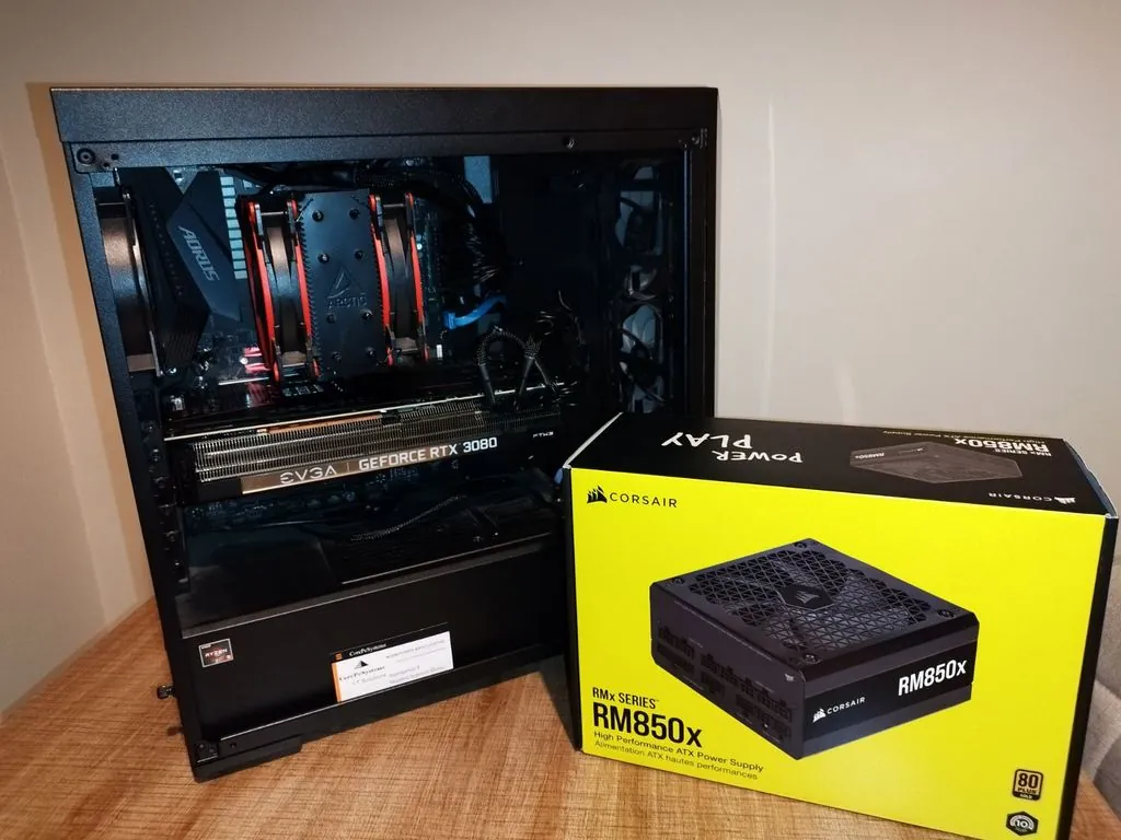 ryzen 7 5700x, corsair rmx 850, gigabyte aorus, amd power, custom pc builds, custom pc, pc upgrade,